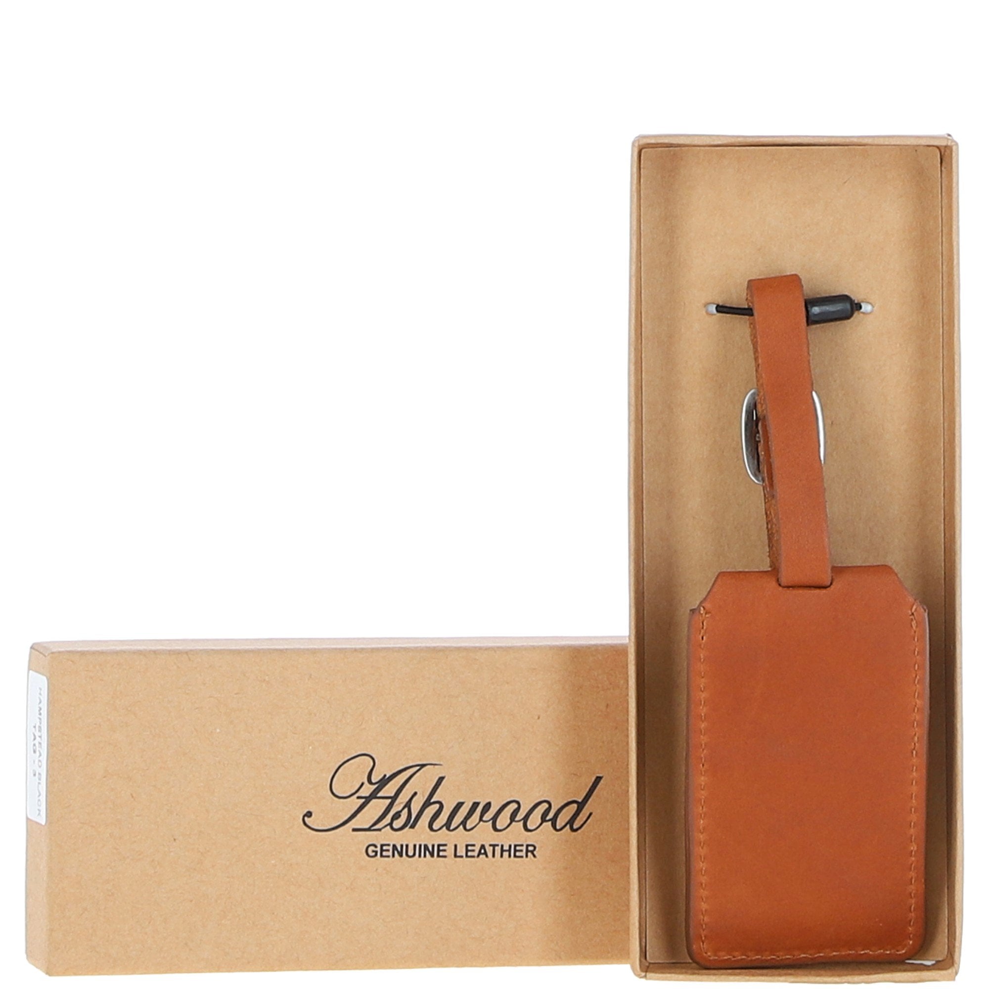 Leather Travel Luggage Tag Tan : Wimbledon