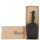 Leather Travel Luggage Tag Black : Stratford l tag