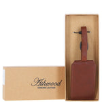 Leather Travel Luggage Tag Tan : Stratford l tag