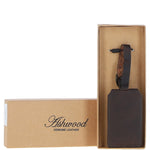 Leather Travel Luggage Tag Brown : Spitalfields l tag