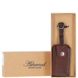 Leather Travel Luggage Tag Tan : Highbury tag 6