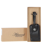 Leather Travel Luggage Tag Black: hampsted tag 3