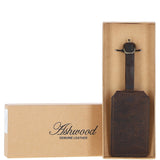 Leather Travel Luggage Tag Brown : Antico tag 1