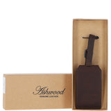 Leather Travel Luggage Tag Brown : Windermere l tag