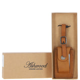 Leather Travel Luggage Tag Tan : Windermere l tag