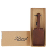 Leather Travel Luggage Tag Tan :soho l tag