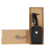 Leather Travel Luggage Tag Black :Battersea l tag