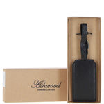 Leather Travel Luggage Tag Black :Battersea l tag