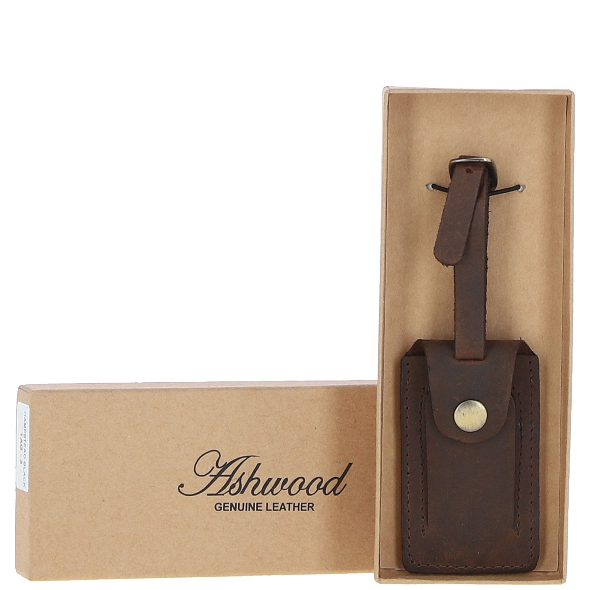 Leather Travel Luggage Tag Mud  :Poh-1546