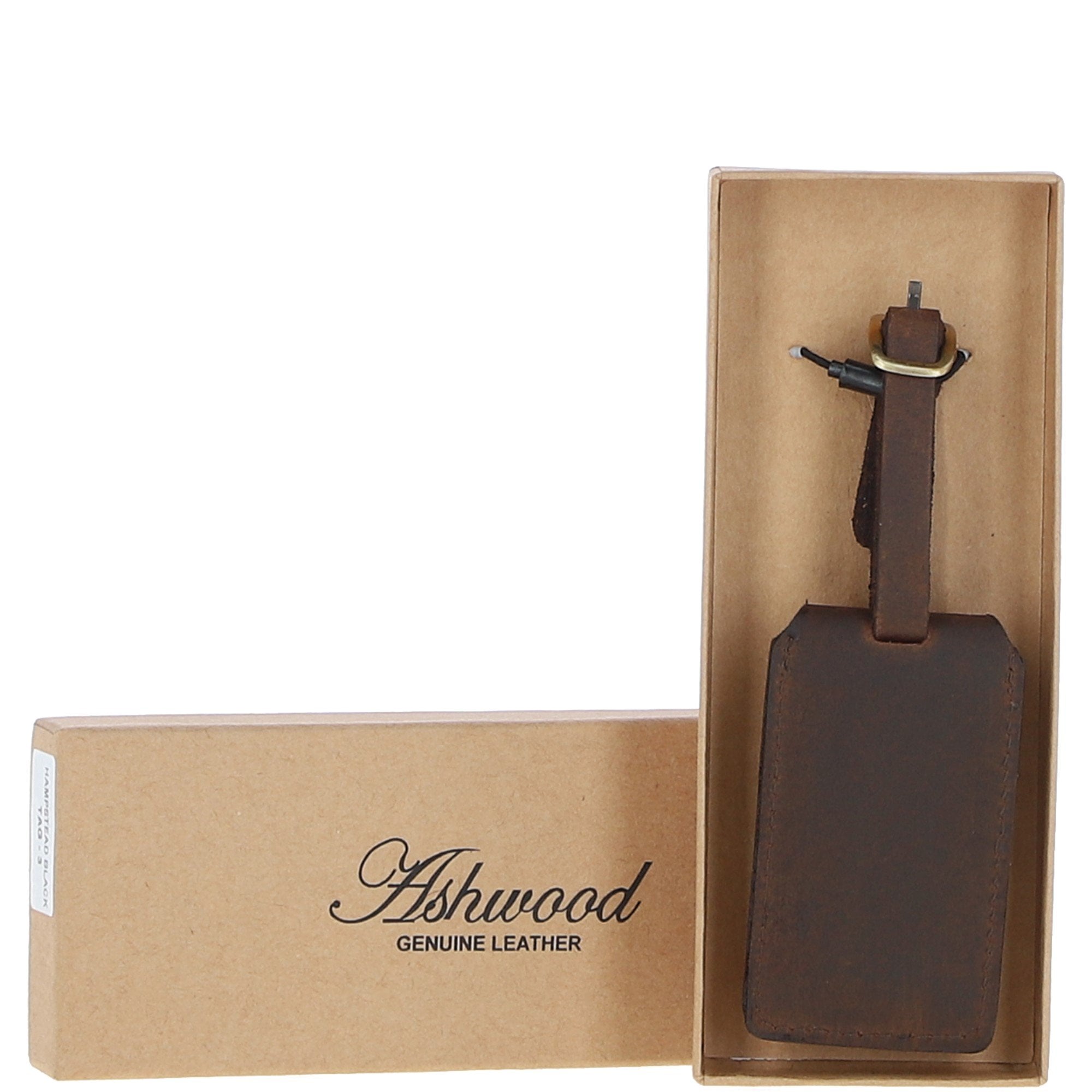 Leather Travel Luggage Tag Mud  :Poh-1546