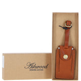 Leather Travel Luggage Tag G Tan  :Poh-1546