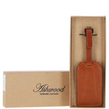 Leather Travel Luggage Tag G Tan  :Poh-1546