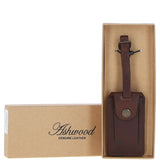Leather Travel Luggage Tag T Brown  :Poh-1546