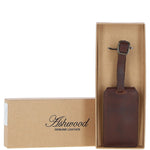 Leather Travel Luggage Tag T Brown  :Poh-1546