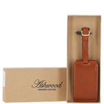 Leather Travel Luggage Tag G Chestnut  :Poh-1546