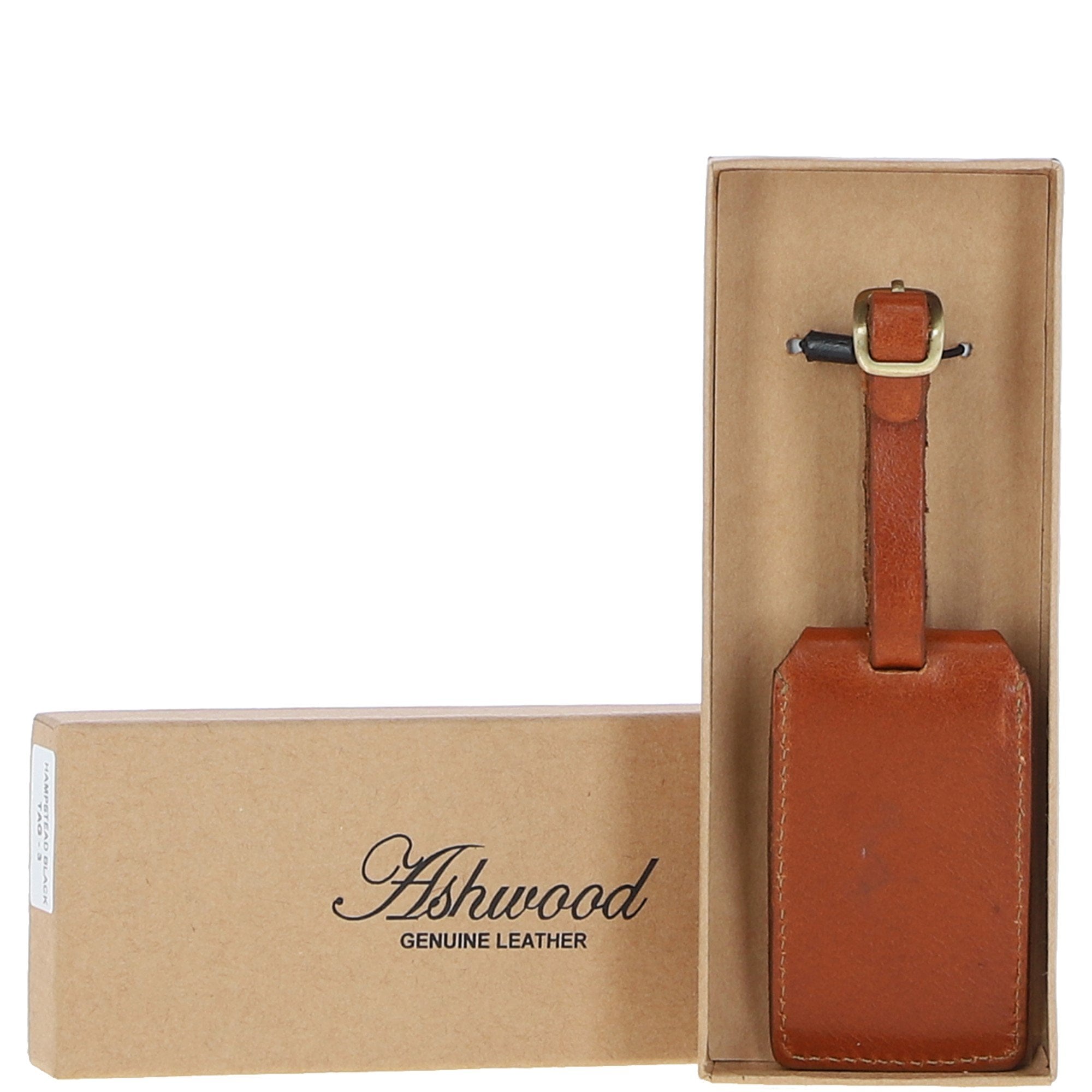 Leather Travel Luggage Tag G Chestnut  :Poh-1546