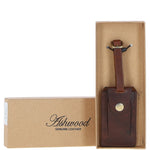 Leather Travel Luggage Tag G Brandy  :Poh-1546