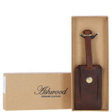 Leather Travel Luggage Tag G Brandy  :Poh-1546