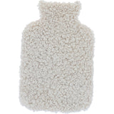 Fenland Curly Wool Hot Water Bottle Cover Beige 2L