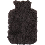 Fenland Curly Wool Hot Water Bottle Cover Coffee 2L