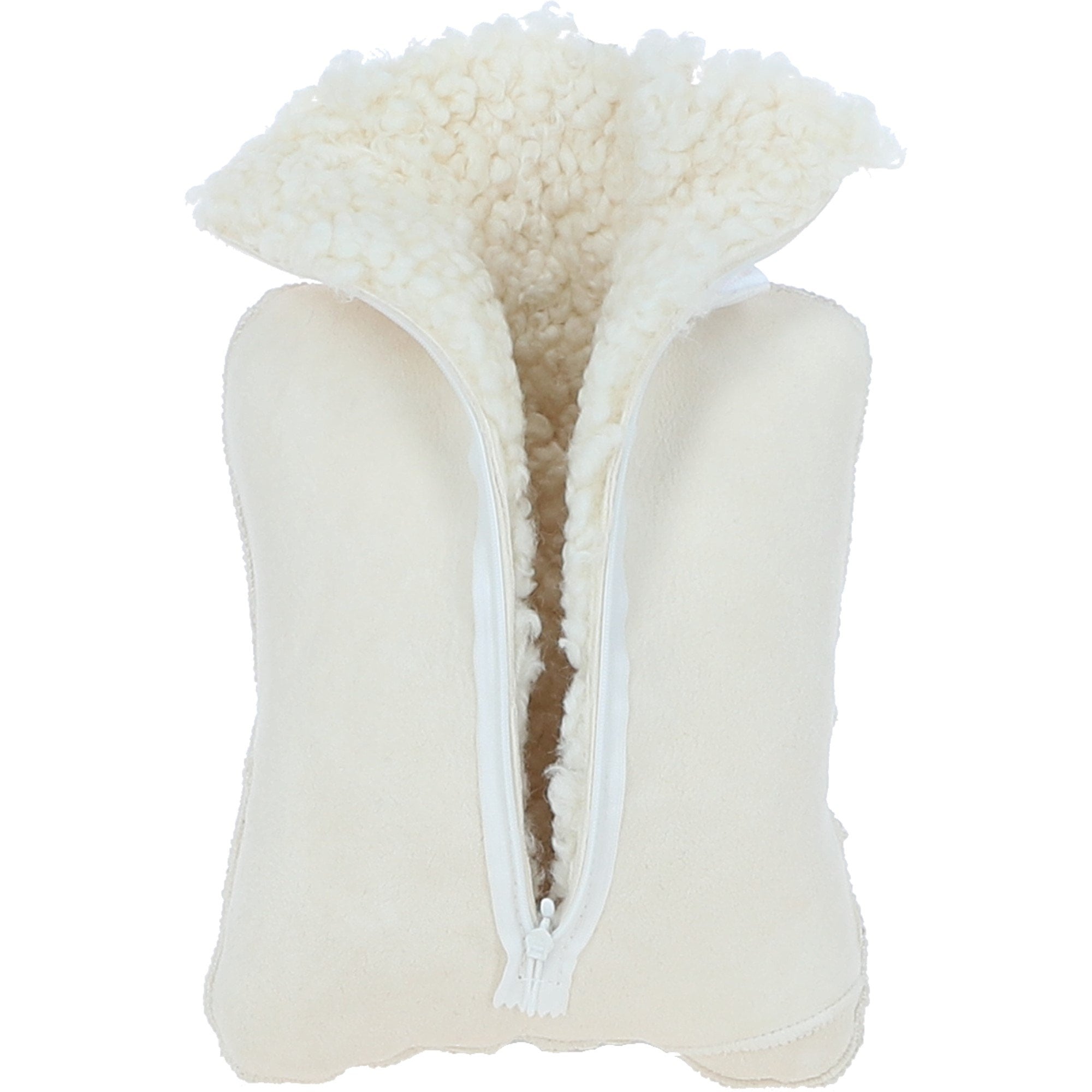 Fenland Curly Wool Hot Water Bottle Cover Ivory 2L