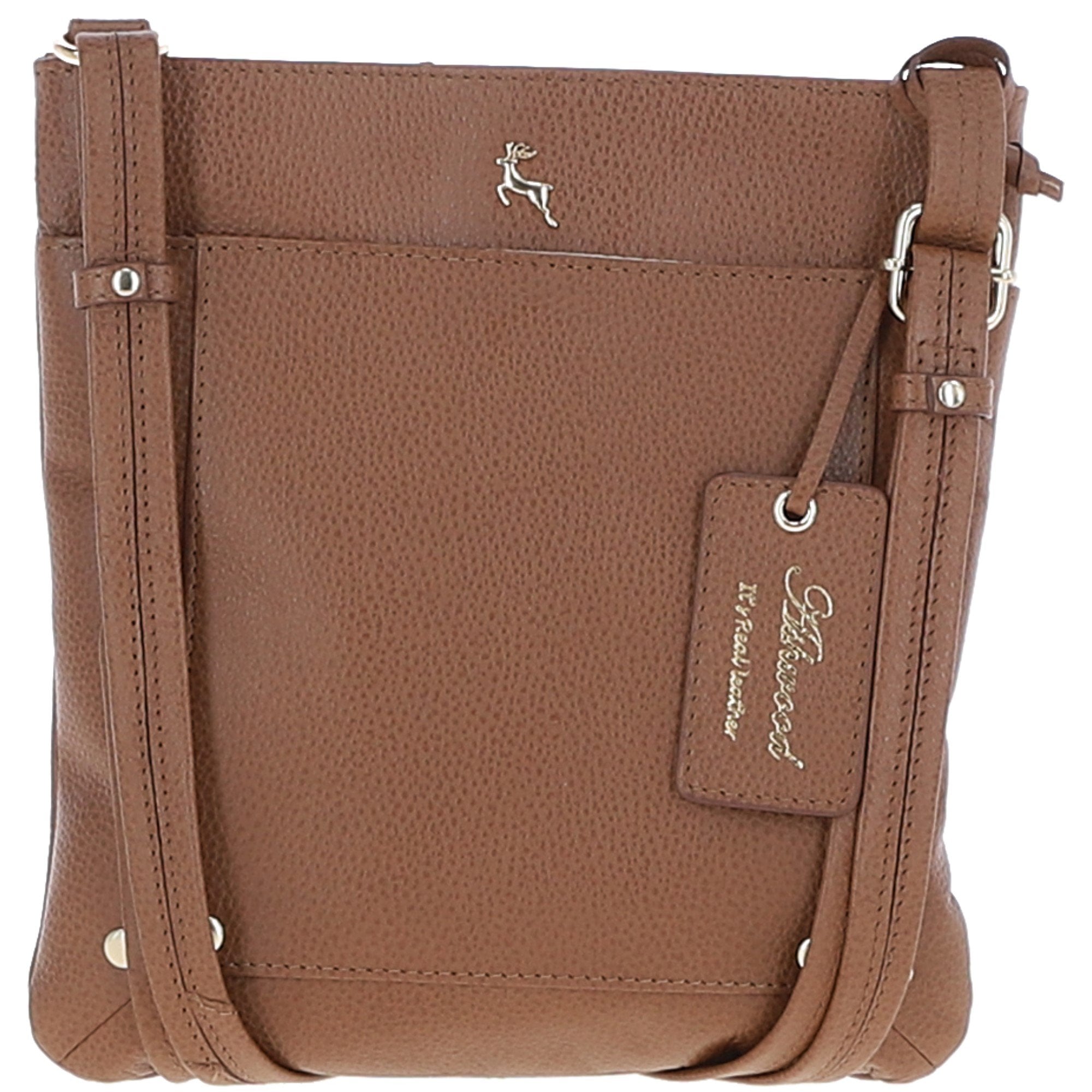 XSpirit' Leather Crossbody Bag Tan: 63033/CB4