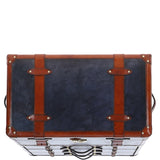 Stylish Vintage Leather Dressing Table/Living Drawer Royal Blue: TBZ1UCO605