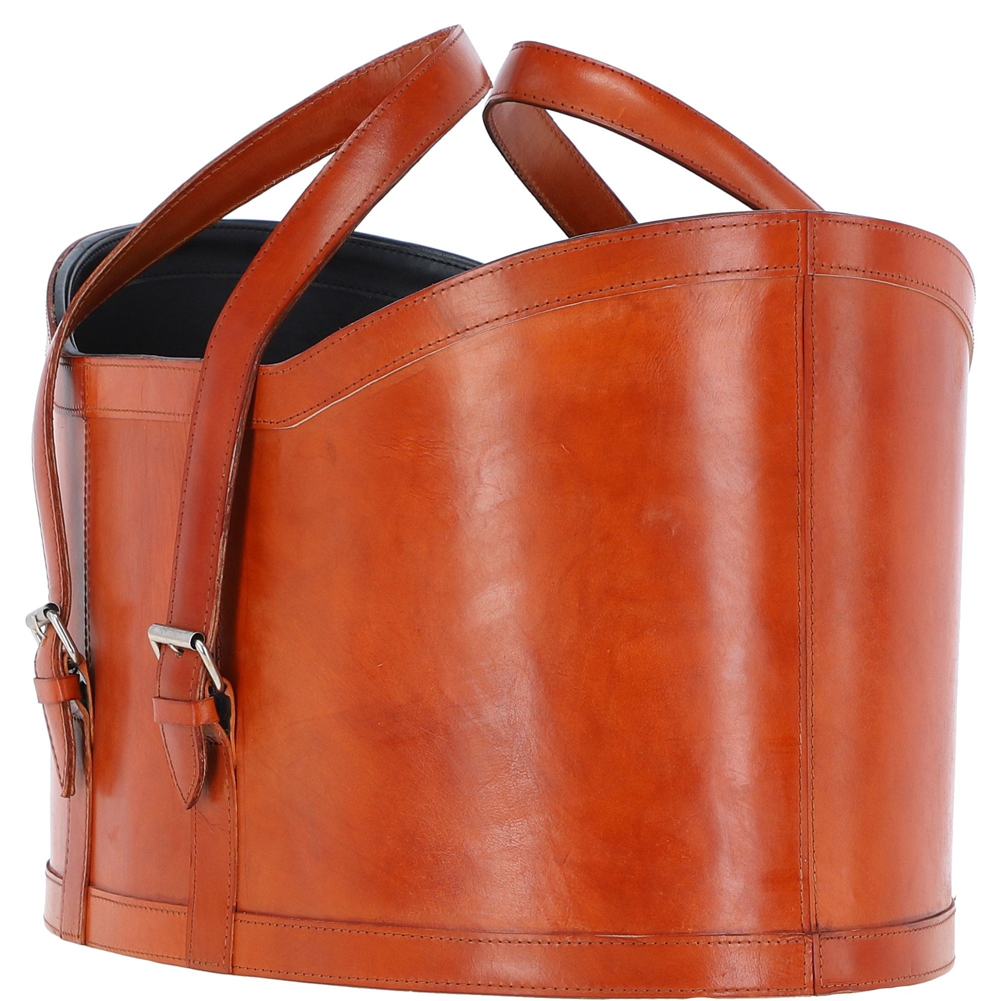 Ashwood Leather Magazine Basket Tan : agc67