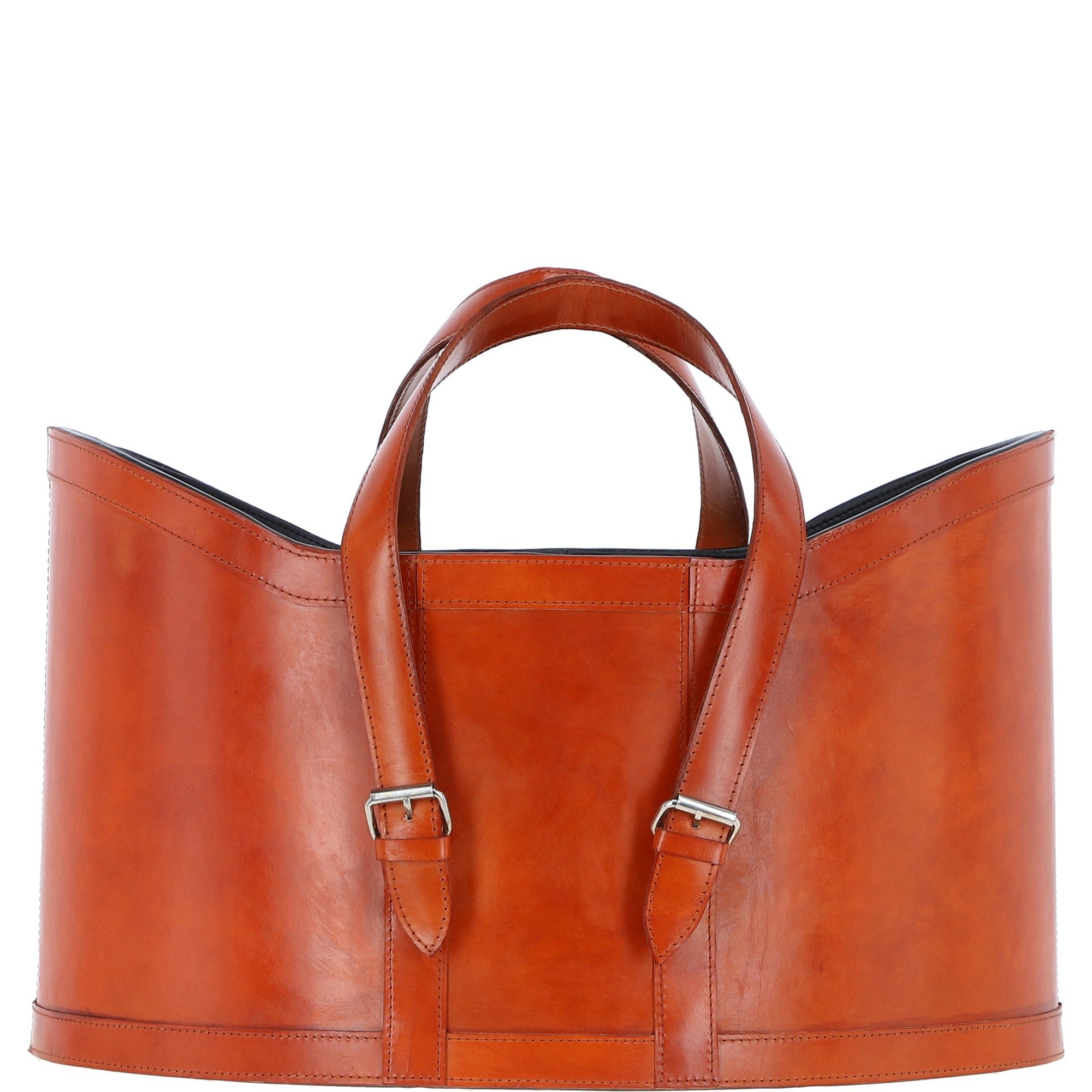Ashwood Leather Magazine Basket Tan : agc67