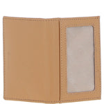 Leather Card Holder with Mirror & Key Ring Gift Set Camel :slg-31243