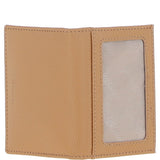Leather Card Holder with Mirror & Key Ring Gift Set Camel :slg-31243