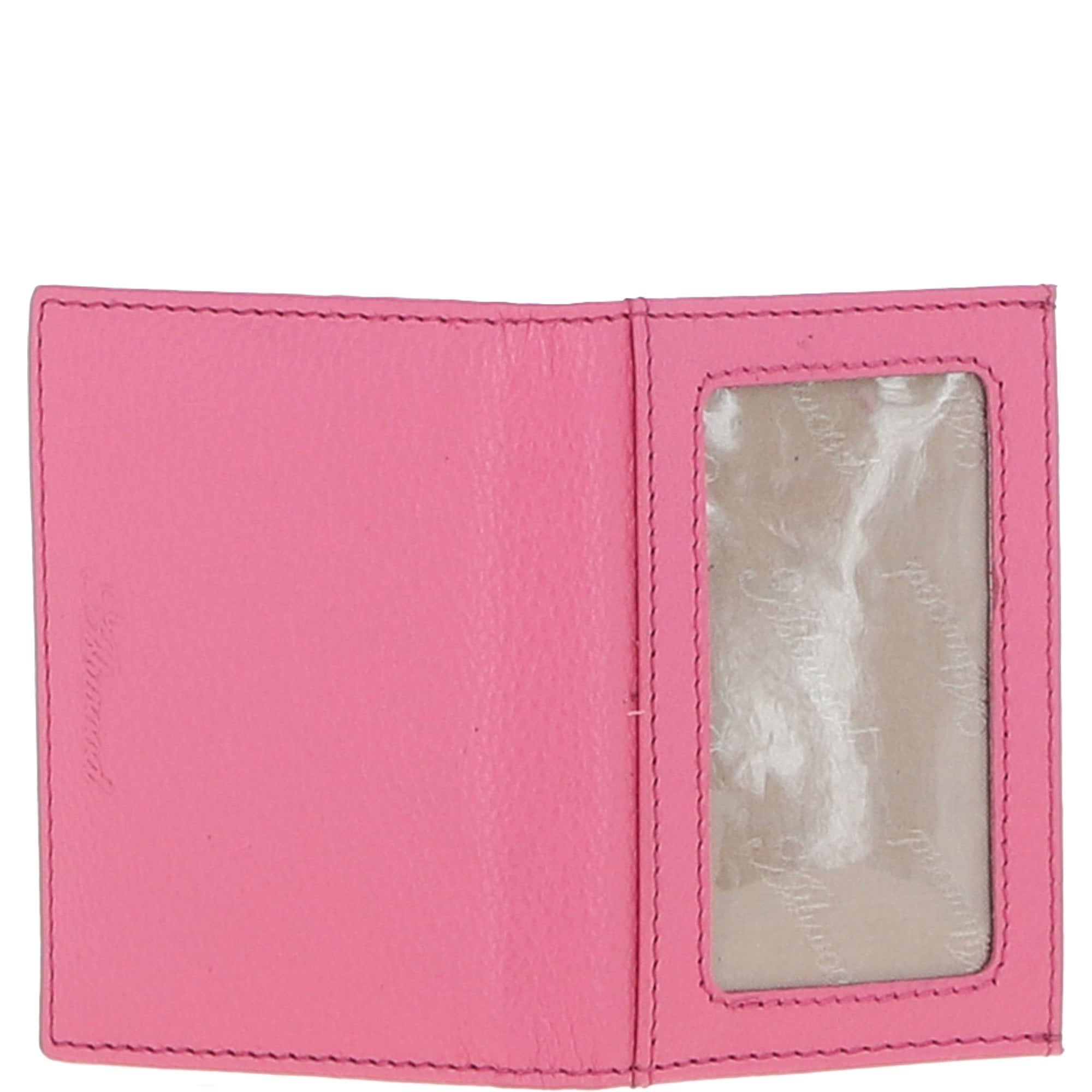 Leather Card Holder with Mirror & Key Ring Gift Set Rose Pink :slg-31243