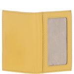 Leather Card Holder with Mirror & Key Ring Gift Set Yellow :slg-31243