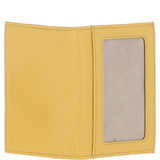 Leather Card Holder with Mirror & Key Ring Gift Set Yellow :slg-31243