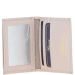 Leather Card Holder with Mirror & Key Ring Gift Set Blush :slg-31243
