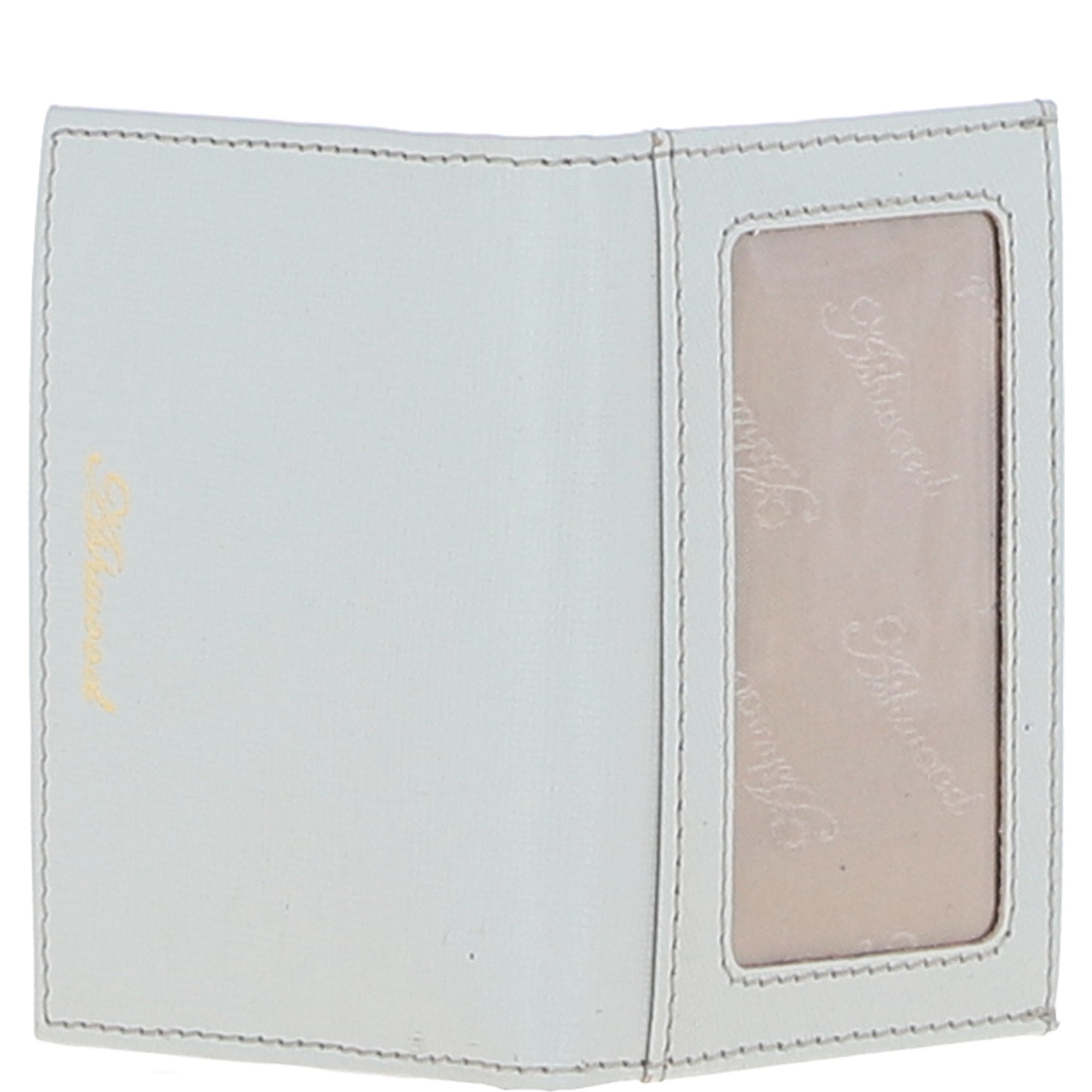 Leather Card Holder with Mirror & Key Ring Gift Set Ice Grey :slg-31243