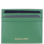 Leather Card Holder & Key Ring Gift Set Green :slg-31342