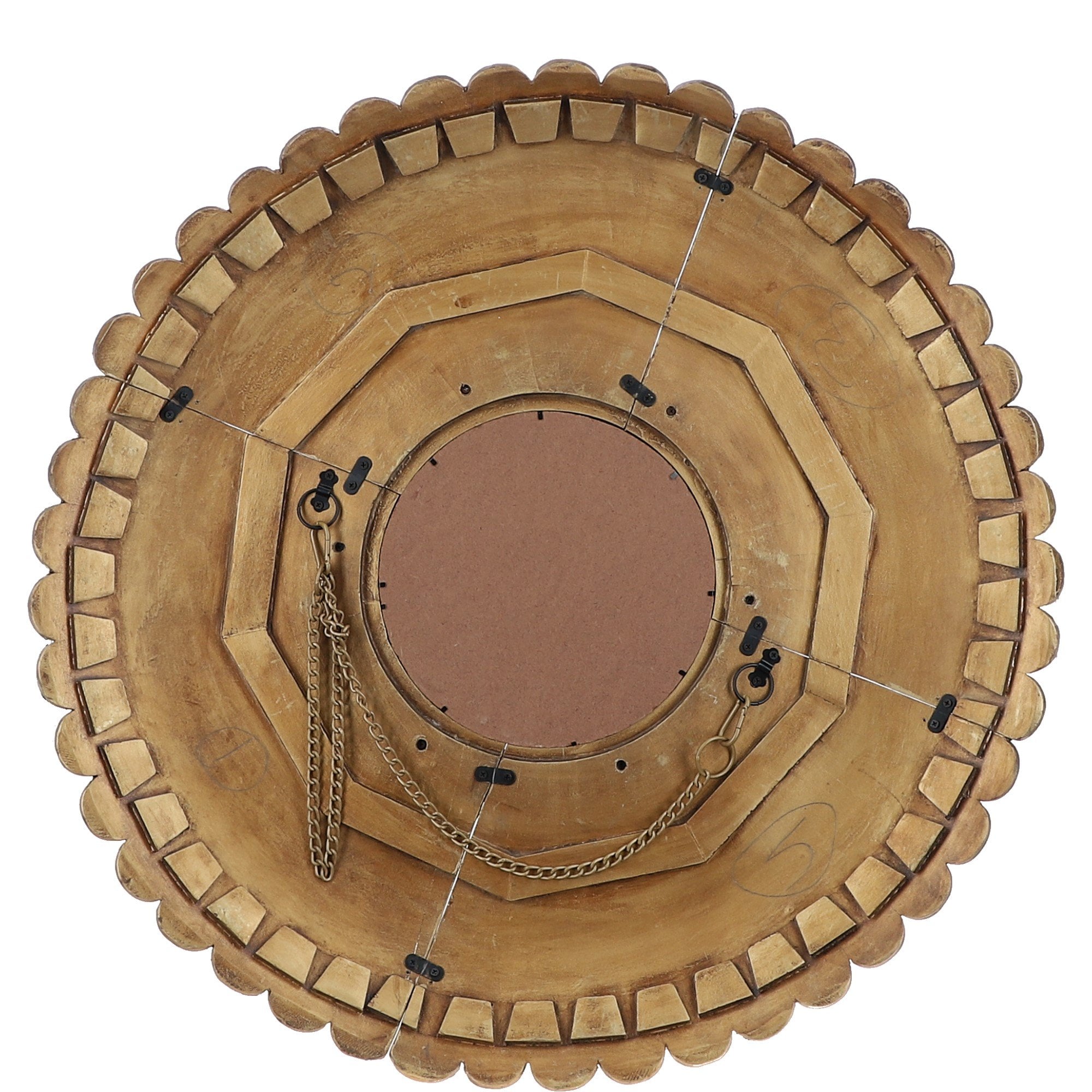 Ashwood Round Vintage Decorative Mirror Gold