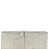 Leather Decorative Home Accessories Box Hair-on Hide White Gold: AGC-47