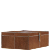 Leather Decorative Home Accessories Box Hair-on Hide Tan: AGC-48