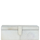 Leather Decorative Home Accessories Box Hair-on Hide Off White: AGC-61