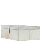 Leather Decorative Home Accessories Box Hair-on Hide Off white: AGC-60
