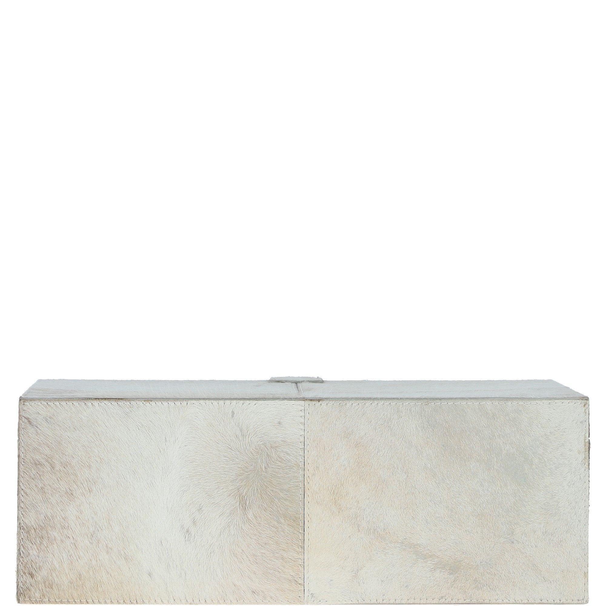 Leather Decorative Home Accessories Box Hair-on Hide Off white: AGC-60