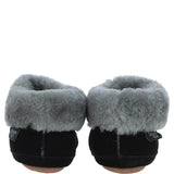 Sheepskin Slippers Black Leopard: LADIES BOOTYS