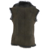 Reversible Toscana Suede Leather Gilet Green: KB-42