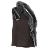 Reversible Toscana Suede Leather Gilet Brown: KB-42
