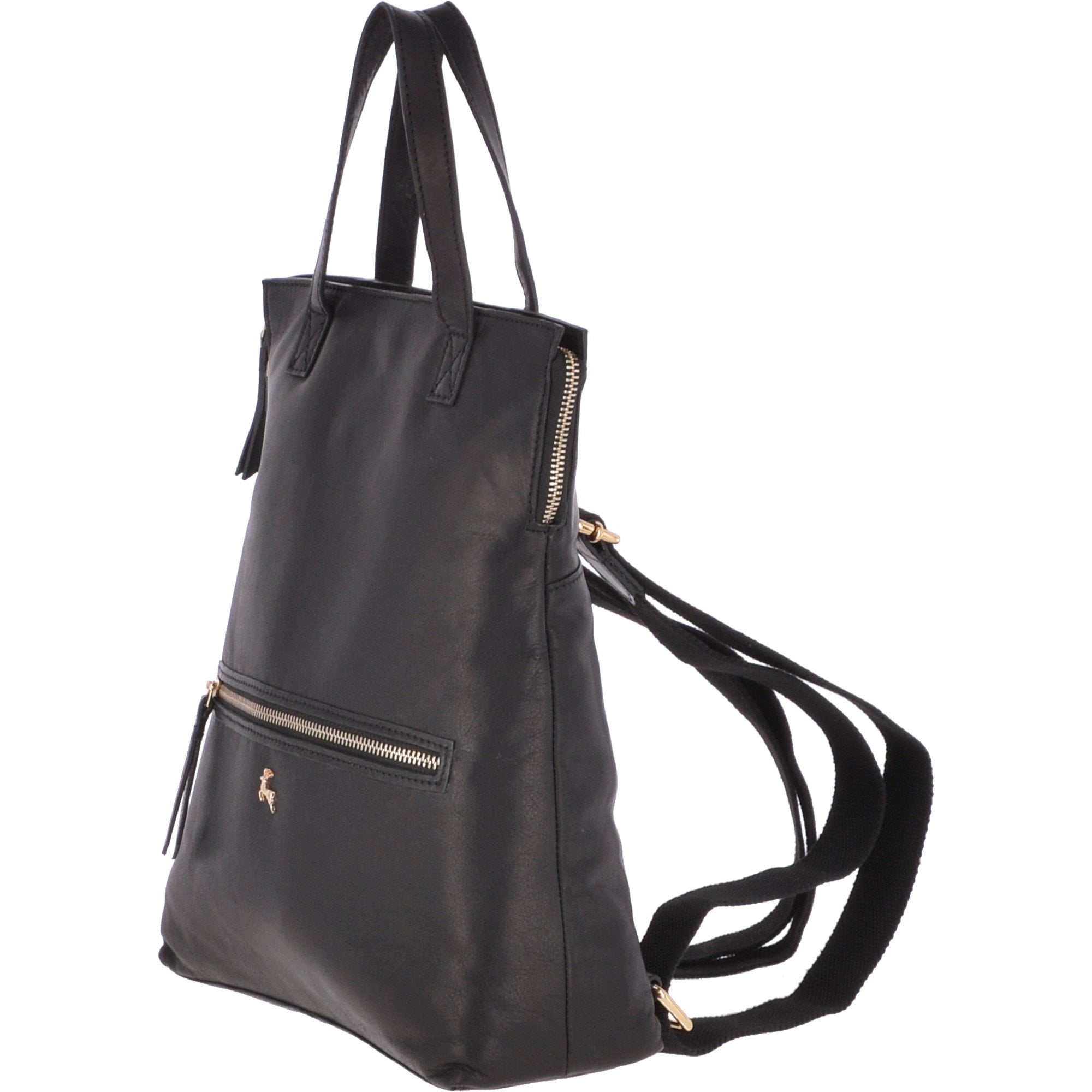 2 in 1 Ashwood Leather Backpack x Handbag Black: ELA 1608
