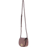Real Leather Saddle Crossbody Bag Rose: 63753