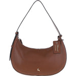Ashwood Women's Curved Leather Shoulder Bag 2 Tone Tan: 64192