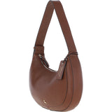 Ashwood Women's Curved Leather Shoulder Bag 2 Tone Tan: 64192